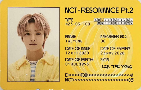 Taeyong - Resonance pt2 ID card (Departure ver.) Nariya Store